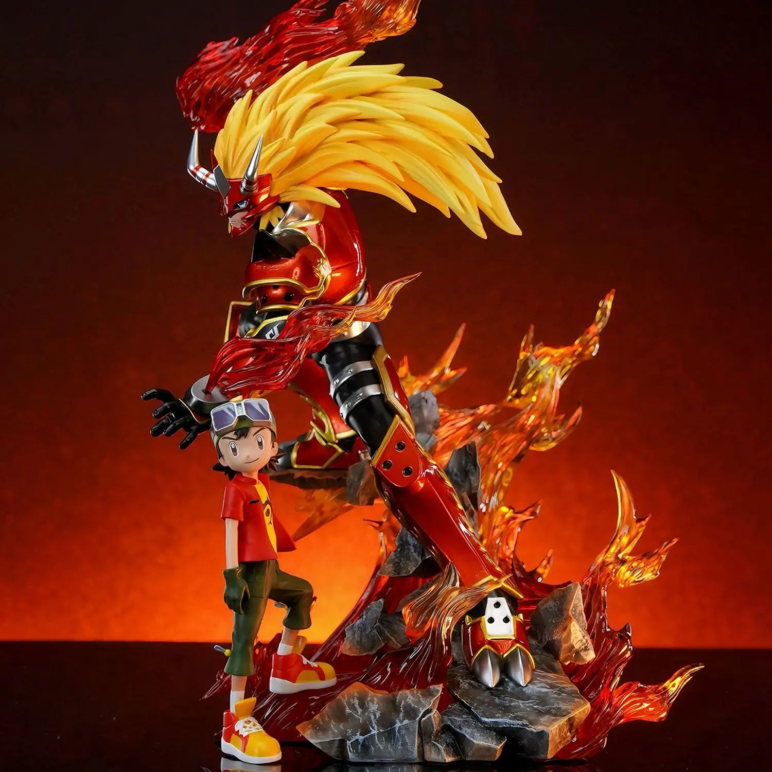 New 24cm Digimon Adventure Anime Figures Agni Agnimon figures PVC Statue collection Model Desk decoration Birthday Toys Gifts