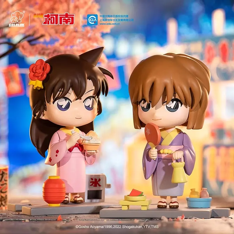 Authentic Detective Conan Summer Garden Series Blind Box Conan Edogawa Shinichi And Ai Conan Collectible Figures Doll Model Toys
