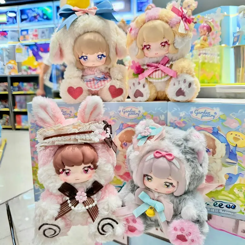 Ninizee Garden Poetry Series Kawaii Cute Vinyl Action Figure Model Doll Desktop Decor Ideal Collectible Toy Gift for Kids