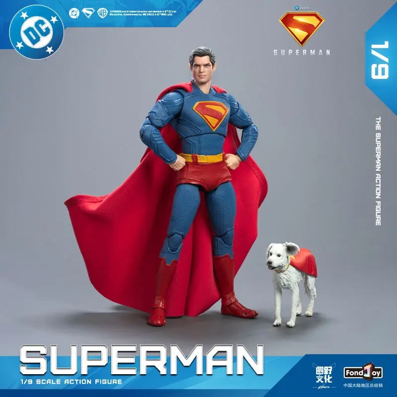 (In Stock)Original Fondjoy Superman Action Figuredc 19cm Lex Luthor Justice League Superman Krypto Action Figures Superhero Toy