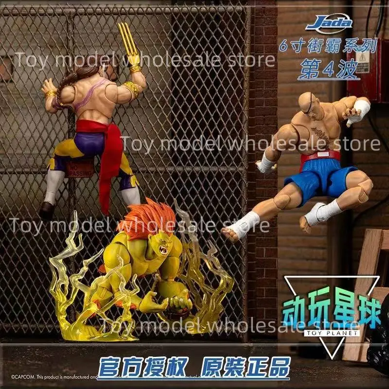 In Stock 1/12 Jada Toys Blanka Sagat Vega Street Fighter Wave 4 Anime Action Figure Collection Model Statue Doll Kid Toy Custom