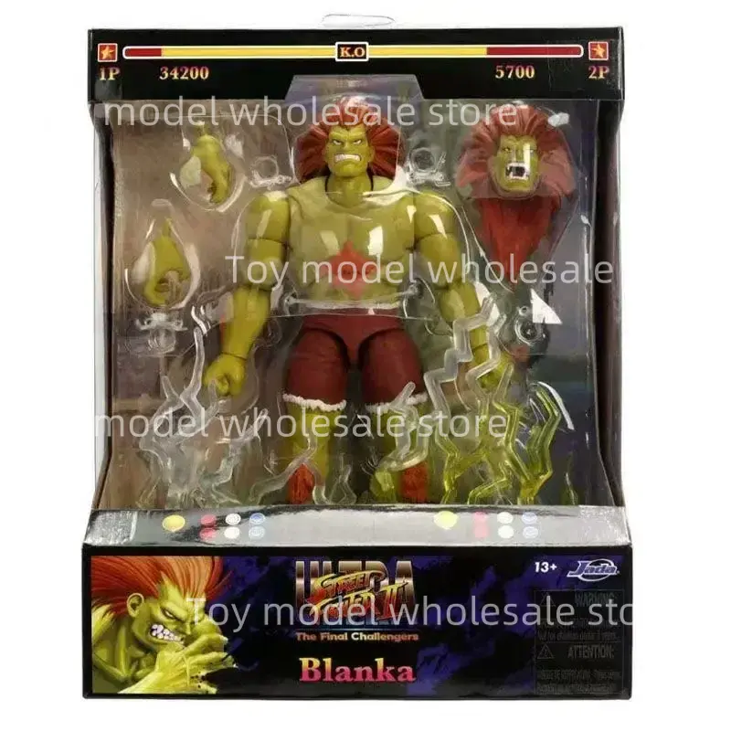 In Stock 1/12 Jada Toys Blanka Sagat Vega Street Fighter Wave 4 Anime Action Figure Collection Model Statue Doll Kid Toy Custom