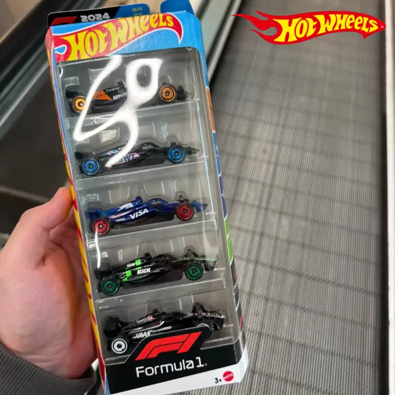 Original Hot Wheels X Formula 1 1/64 5 Packs Moneygram Haas F1 Team Kick Sauber F1 Team Collectible Car Toy Diecast Vehicle Gift