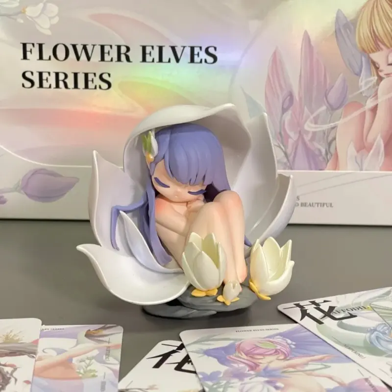 Sleep Flower Elves Series Fairy Figures Blind Box Maiden Heart Mystery Collectible Toy for Desktop Decoration Gift for Birthday
