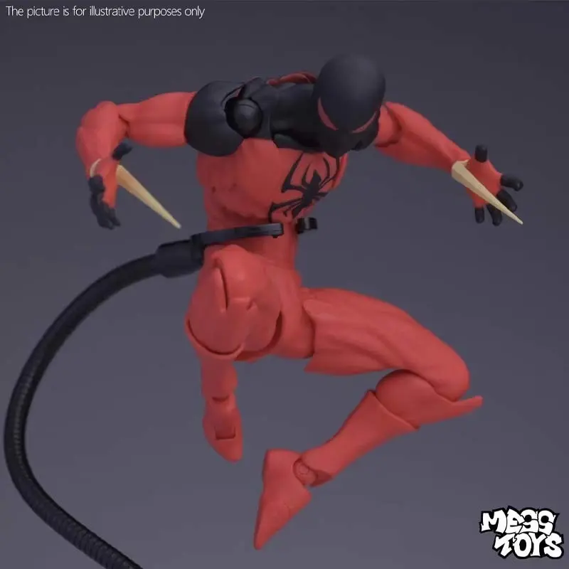 Bandai Mess Toys Black Suit Spiderman Figure Kaine Parker Scarlet Spider Action Figures Anime Symbiote Spider-Man Model Gift