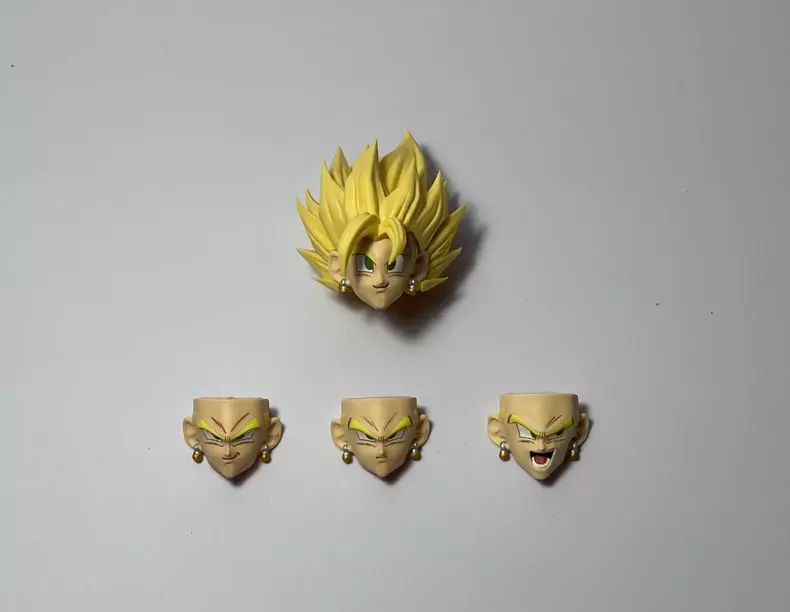 In Stock HM Dragon Ball Z Vegetto Head Accessories Super Saiyan Vegetto Anime Action Figure Collection model Toys Gifts