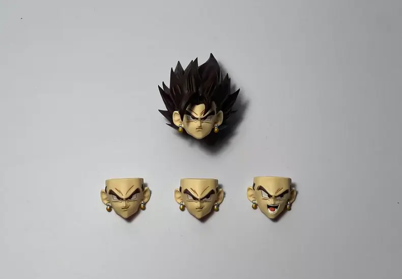 In Stock HM Dragon Ball Z Vegetto Head Accessories Super Saiyan Vegetto Anime Action Figure Collection model Toys Gifts