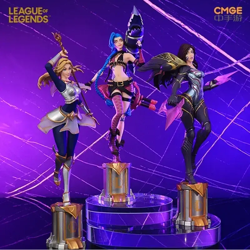 Original League of Legends Jinx Figure Arcane 2 Anime Figures Game Periphery Desk Decoration Ornament Children Gift 3D Pen Toy
