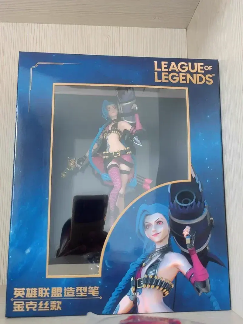 Original League of Legends Jinx Figure Arcane 2 Anime Figures Game Periphery Desk Decoration Ornament Children Gift 3D Pen Toy