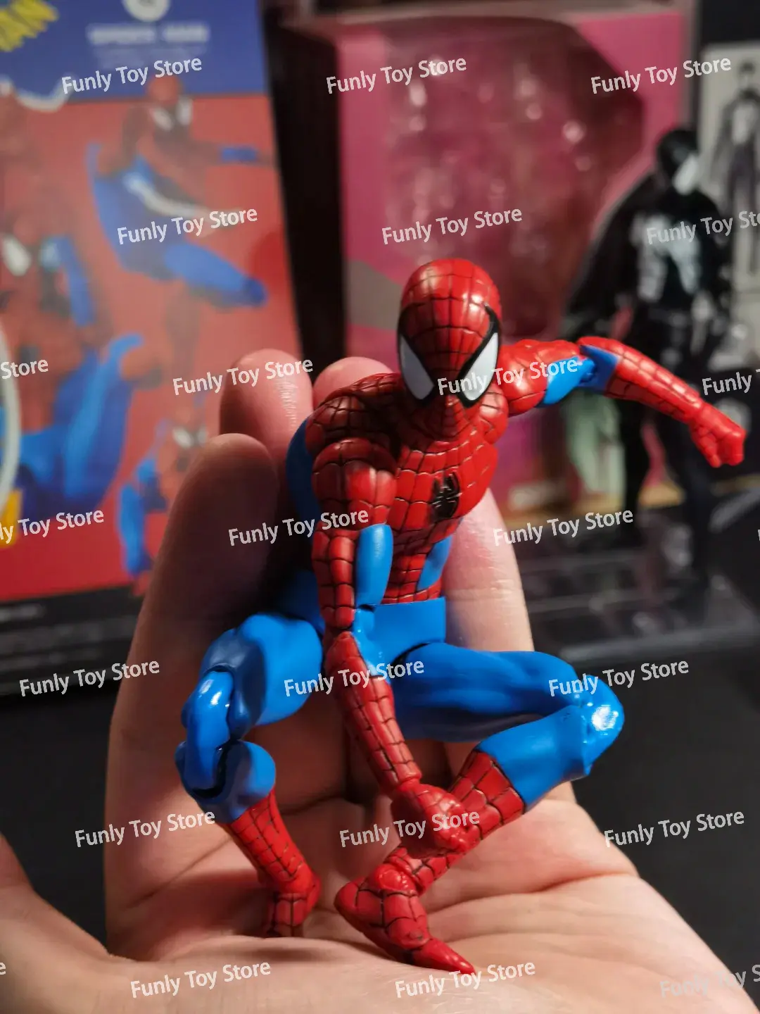 In Stock Ct Toys Spiderman Figure Mafex 185 The Amazing Spider-Man SHF Anime Action Figure Customized Gifts Toys