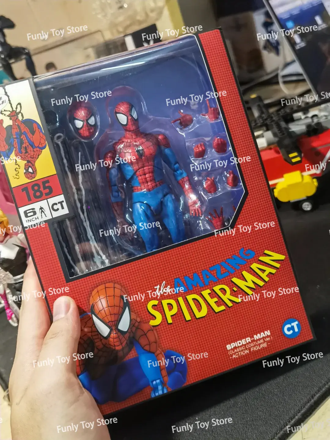 In Stock Ct Toys Spiderman Figure Mafex 185 The Amazing Spider-Man SHF Anime Action Figure Customized Gifts Toys