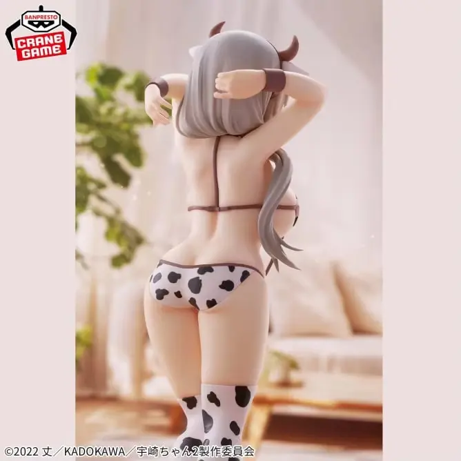 Original Uzaki-Chan Wants To Hang Out Figures 27cm Hana Uzak Tsuki Figurine Cow Swimsuit Hana Uzak Figurine Pvc Model Toys Gifts