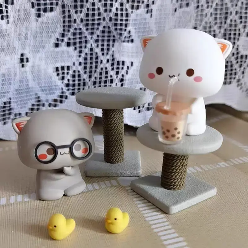 New Kawaii Mitao Cat 2 Season Lucky Cat Cheap Cute Cat Blind Box Toys Surprise Figure Cartoon Doll Collect Model Xmas Gift