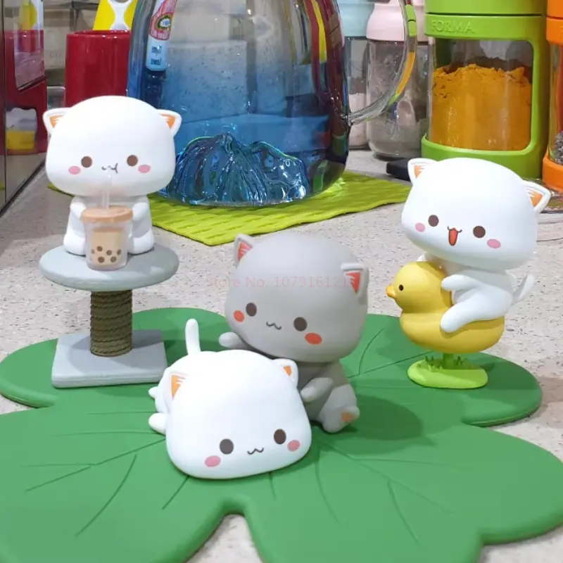 New Kawaii Mitao Cat 2 Season Lucky Cat Cheap Cute Cat Blind Box Toys Surprise Figure Cartoon Doll Collect Model Xmas Gift