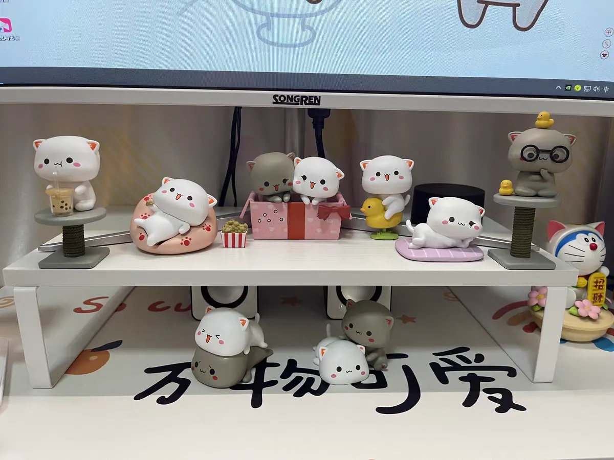 New Kawaii Mitao Cat 2 Season Lucky Cat Cheap Cute Cat Blind Box Toys Surprise Figure Cartoon Doll Collect Model Xmas Gift