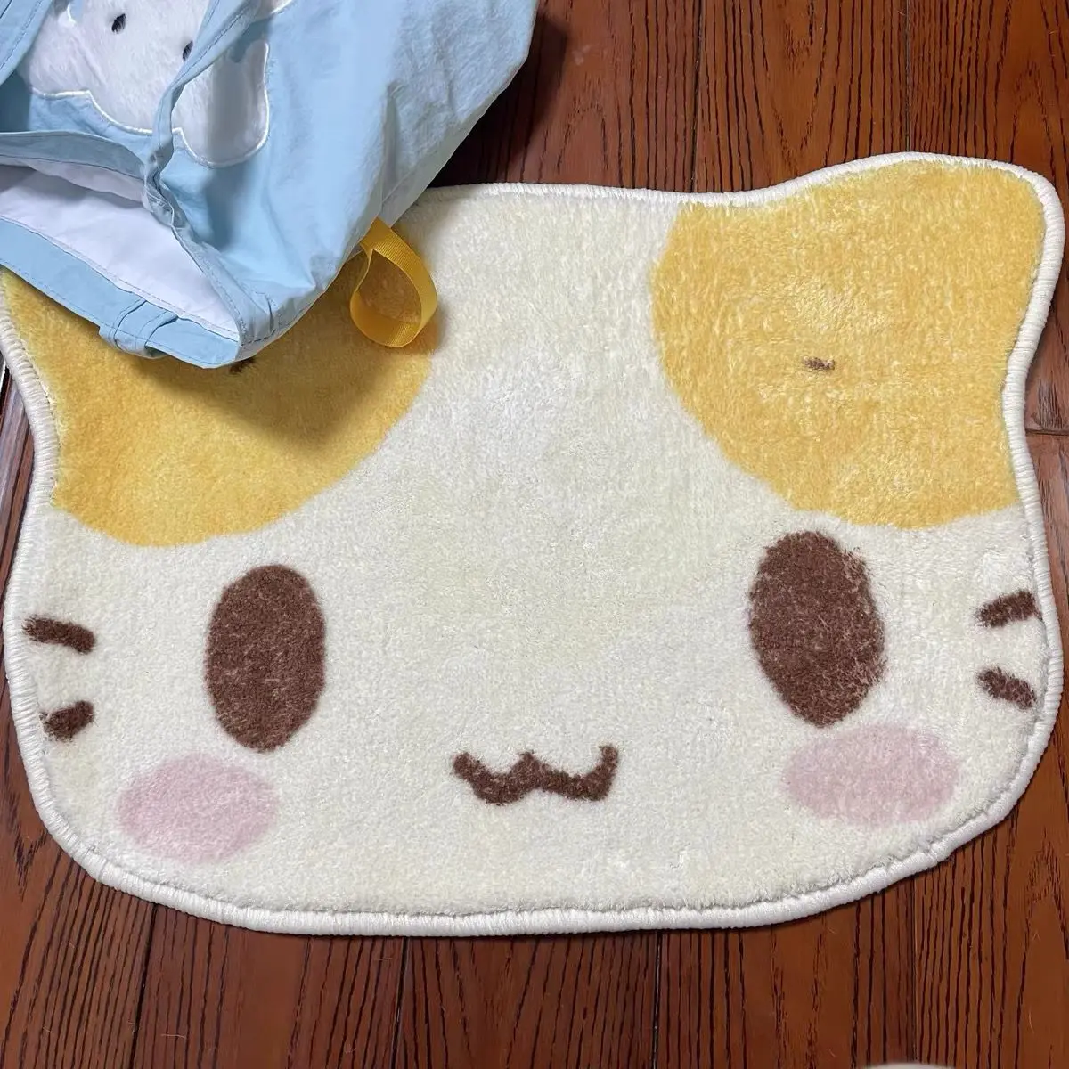 Masyumaro Kawaii Fluffy Cat Carpet Special-Shaped Cashmere-Like Cute Door Floor Mats Home Decor Custom birthday Gift Rug