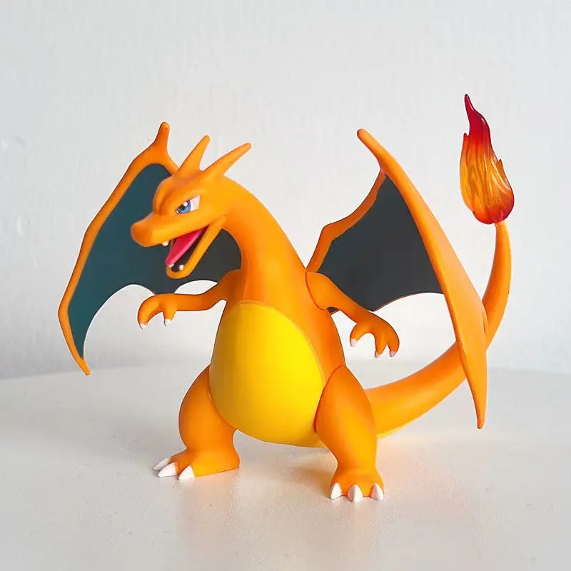 Anime Figure 9cm PokeMon GK Figures Charizard Fire Dinosaur Anime Action Figure Pvc Statue Model Doll Kid Toy Gift