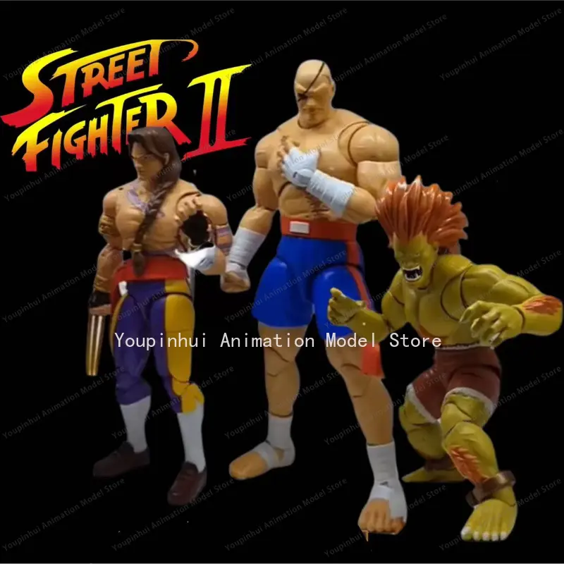 100% Original Jada Toys 1/12 Street Fighter 4 Wave Baroque Sagat Blanca Action Figure Hand Model Toy Animation Collectible Gift