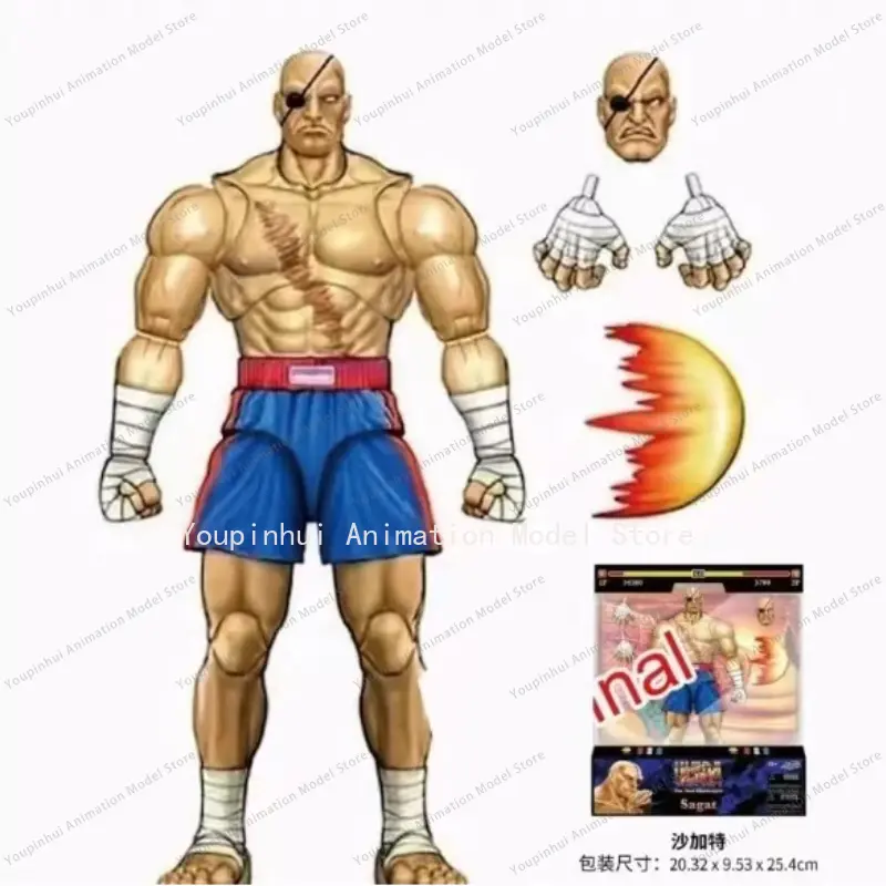 100% Original Jada Toys 1/12 Street Fighter 4 Wave Baroque Sagat Blanca Action Figure Hand Model Toy Animation Collectible Gift