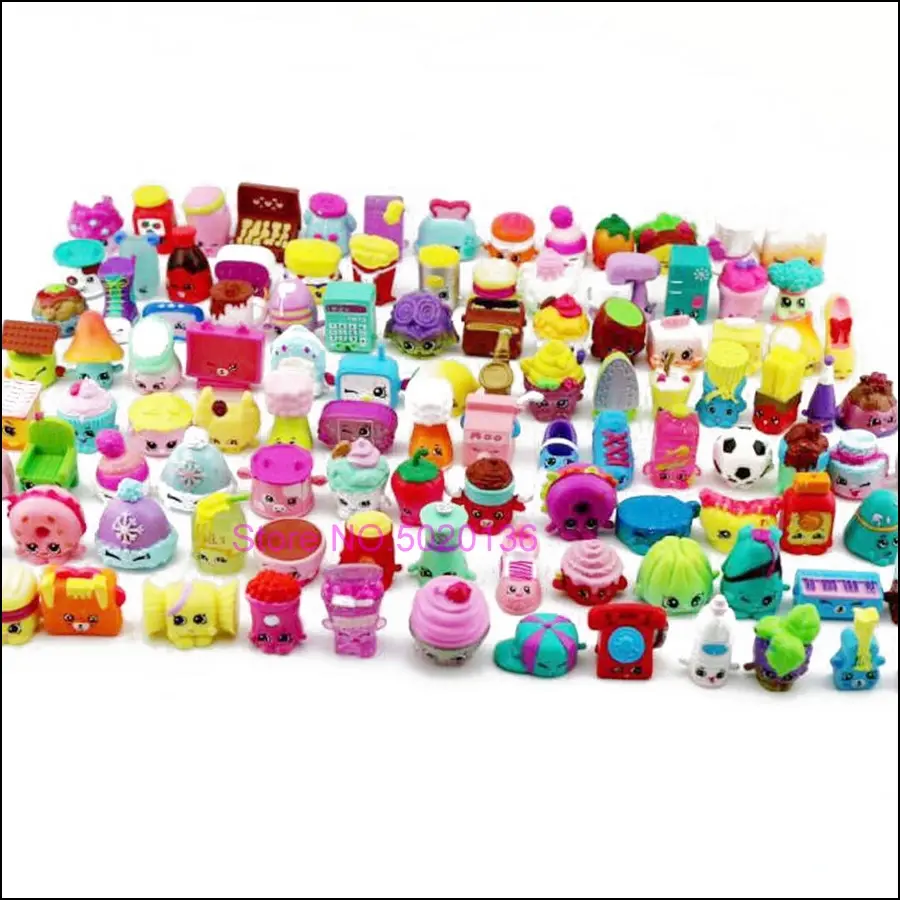 Hot New Arrival 50 100 Pcs / Set Shop Family Fruit Dolls Little Figurines Mixed Season Kins Figures Action Toys