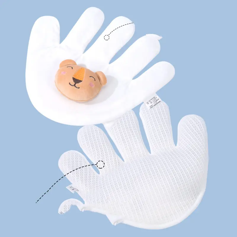 Babies Soothes Cartoon Anti-Startle Hand Pacify Toy Newborns Hand Pillow Prevent Startles and Promotes Sleep