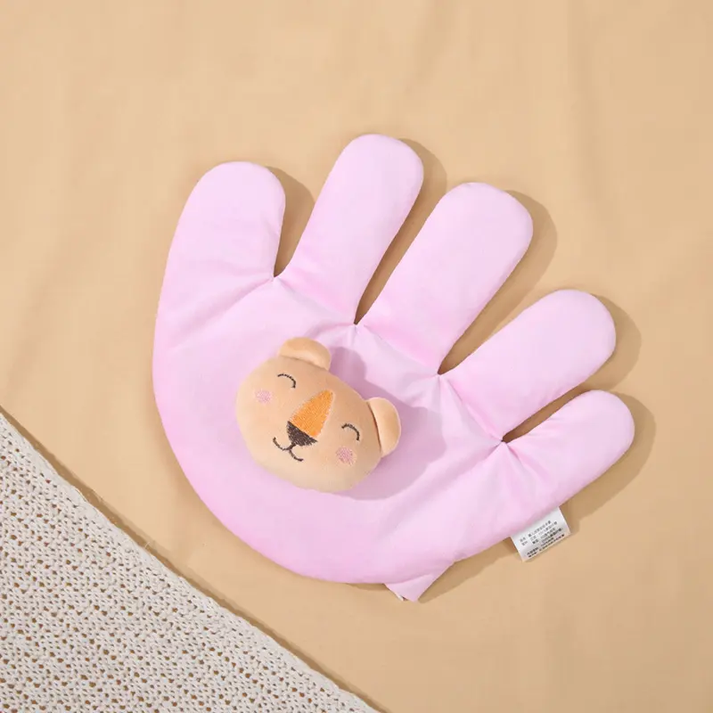 Babies Soothes Cartoon Anti-Startle Hand Pacify Toy Newborns Hand Pillow Prevent Startles and Promotes Sleep
