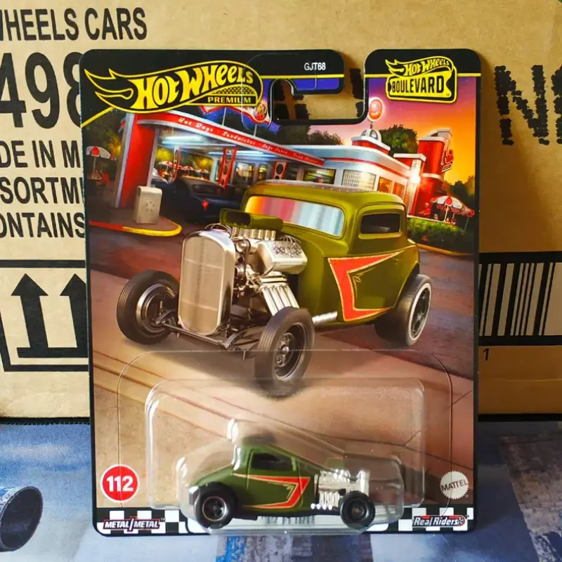Genuine Hot Wheels Boulevard Mix 5 Gjt68 1:64 Diecast Model Pvc Car Vehicle Set Of 5 Collection Decor Boys Birthday Toys Gifts