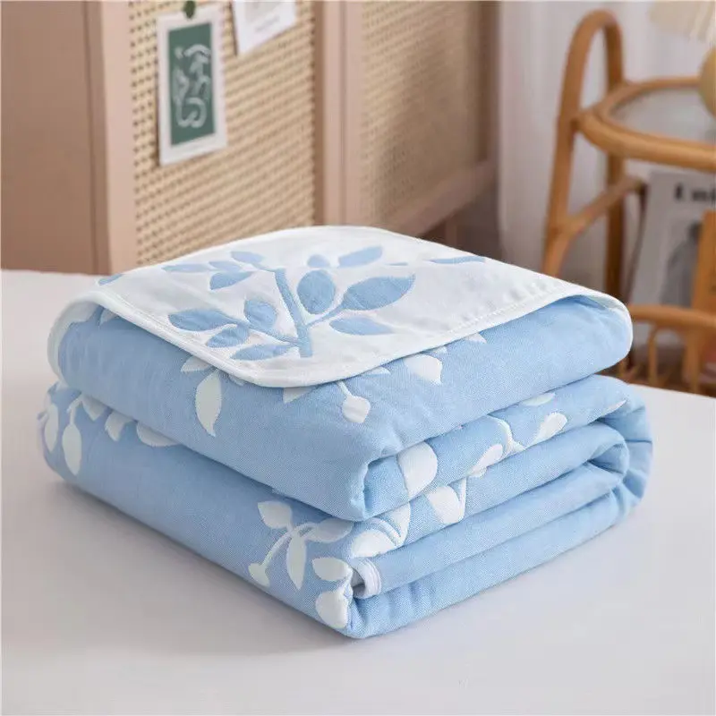 Maternal and Child Grade A-class All Cotton Six Layer Yarn Cover Double-sided Jacquard Adult and Children's Blanket Sofa Blanket