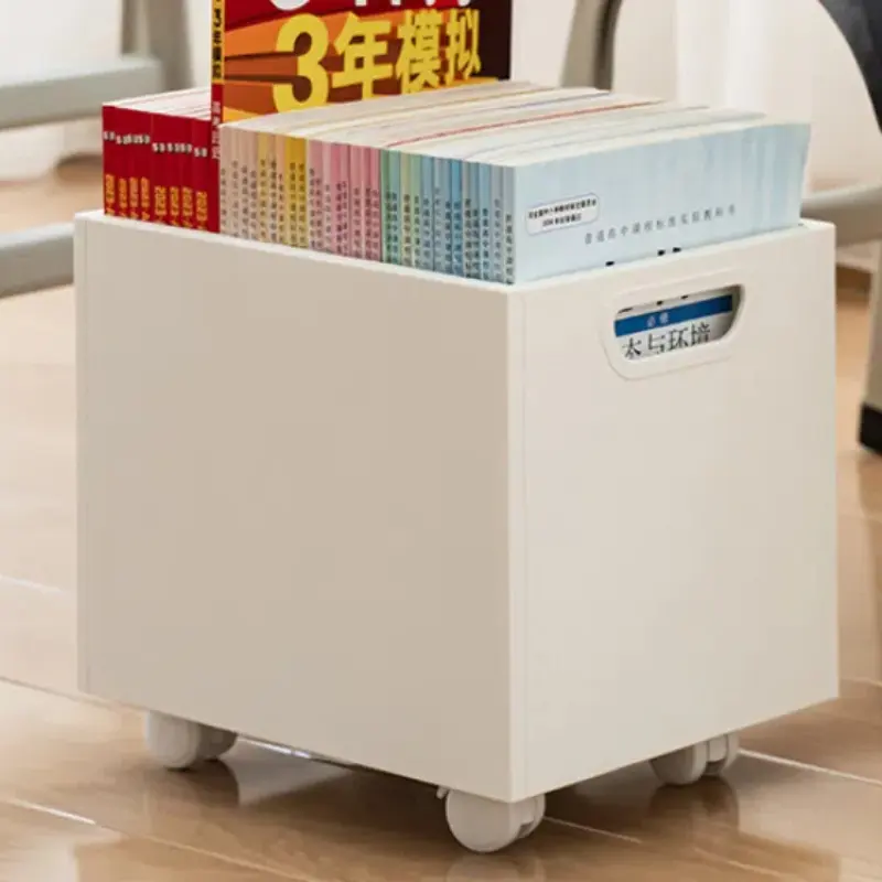 Book Box Book Storage Box with Side Handles Stackable Load Bearing Multifunctional Use File Storage Bins Removable Storage Box