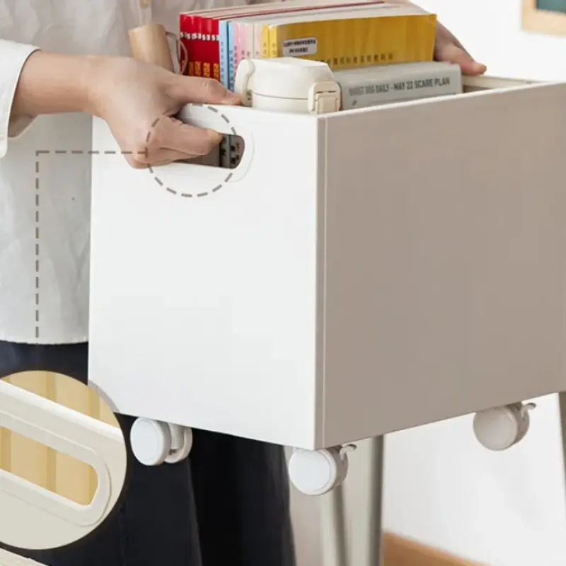 Book Box Book Storage Box with Side Handles Stackable Load Bearing Multifunctional Use File Storage Bins Removable Storage Box