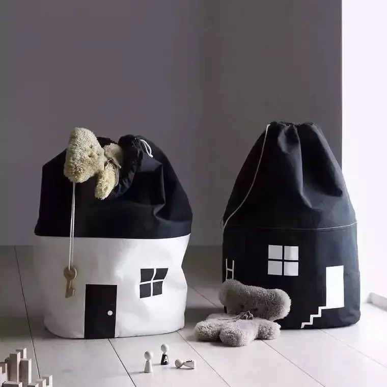 New Home Decoration Nordic Children Cotton Stair House Storage pocket Kids Room clear up Decoration Smiles Photography Props
