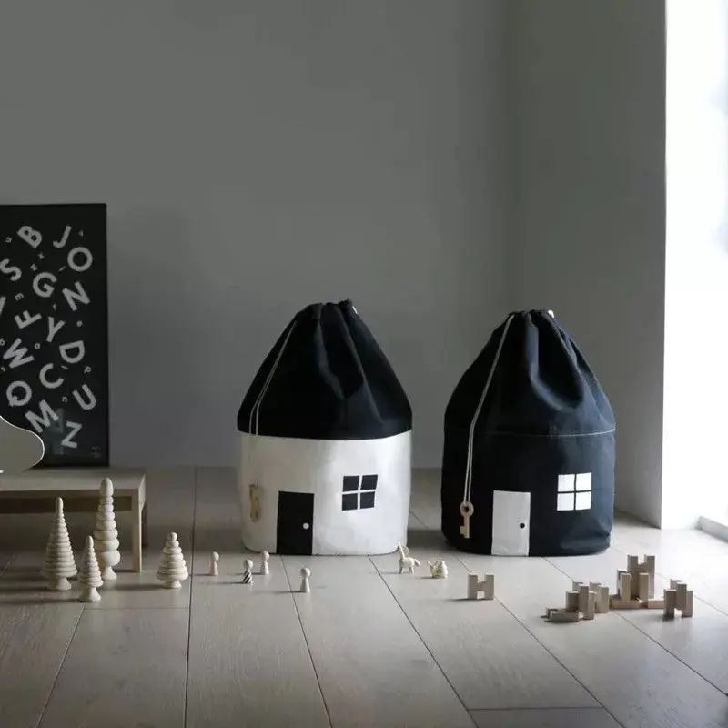 New Home Decoration Nordic Children Cotton Stair House Storage pocket Kids Room clear up Decoration Smiles Photography Props