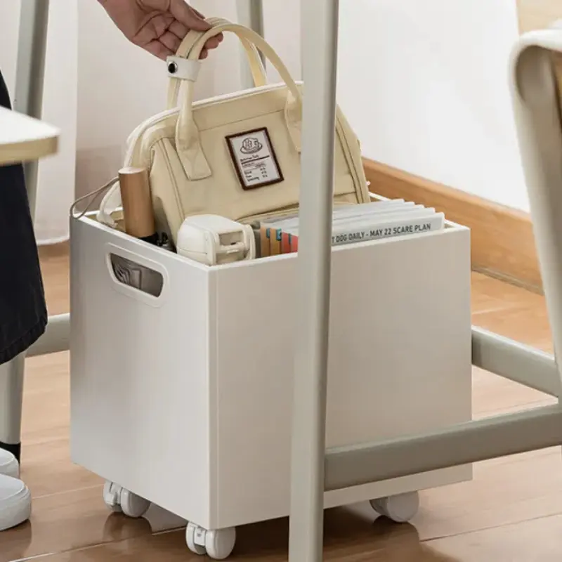 Book Box Book Storage Box with Side Handles Stackable Load Bearing Multifunctional Use File Storage Bins Removable Storage Box
