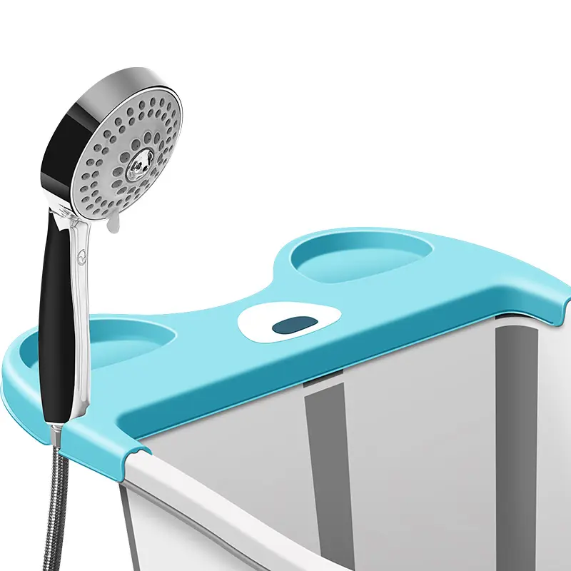 Foldable Bathtub with Seat Swimming Pool Easy to Store Portable Anti Slip Bottom Shower Basin for Boys Home Travel Kids