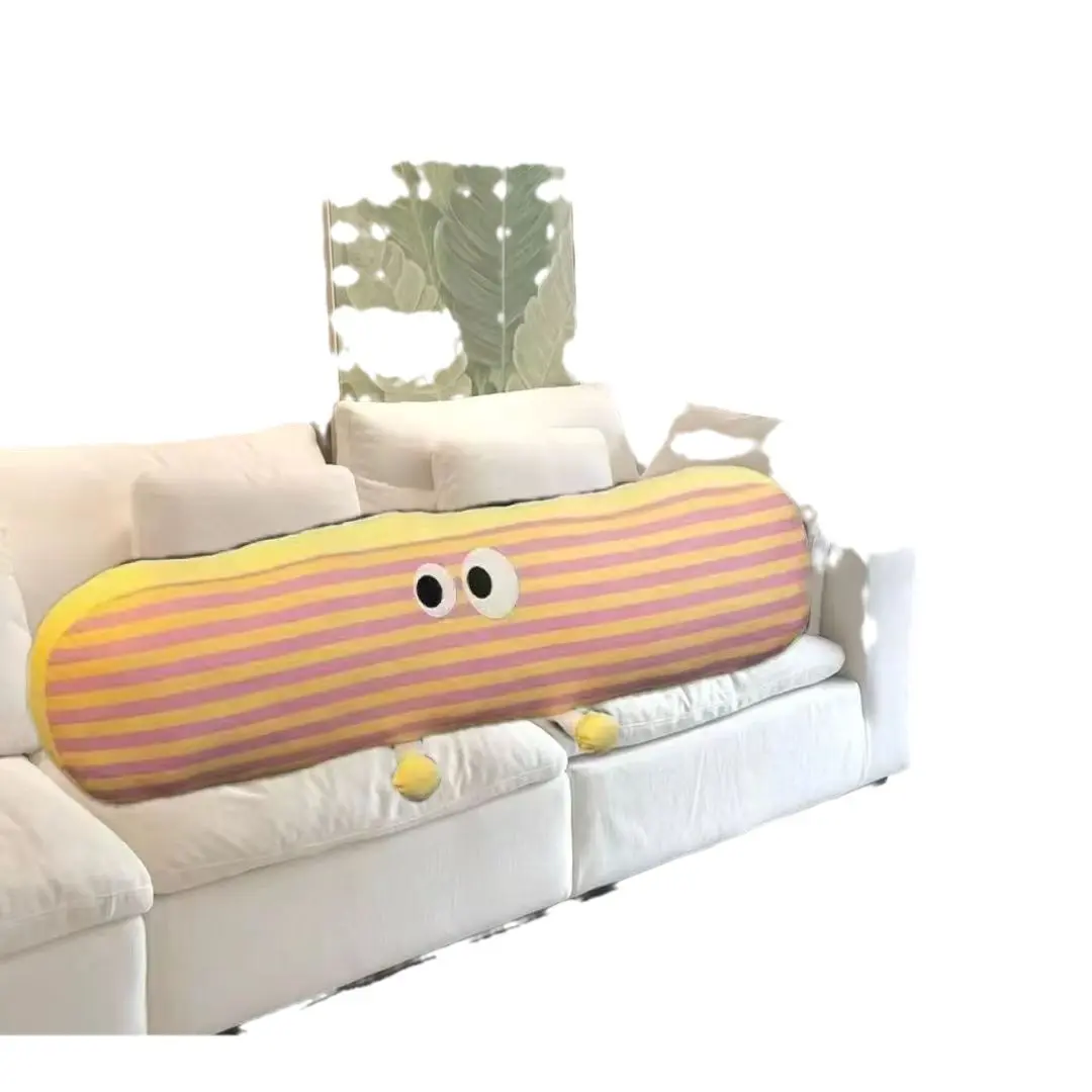 Long Strip Sleeping Pillow Side Sleeping Leg Clamp Pillow Cute Pillow Bed Cushion Pillow Cartoon Print Decorate Plush Pillows