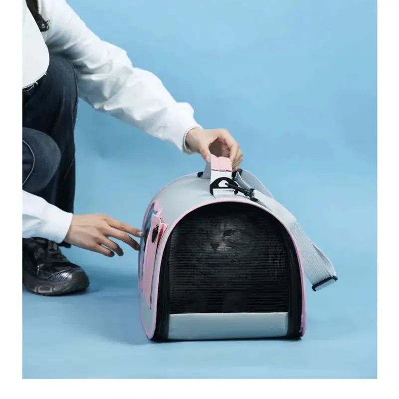 Cat Bag Portable Dog Tote Bag Breathable Backpack Carrier Small Dog Foldable Cat Carrier Large Space Travel Transport