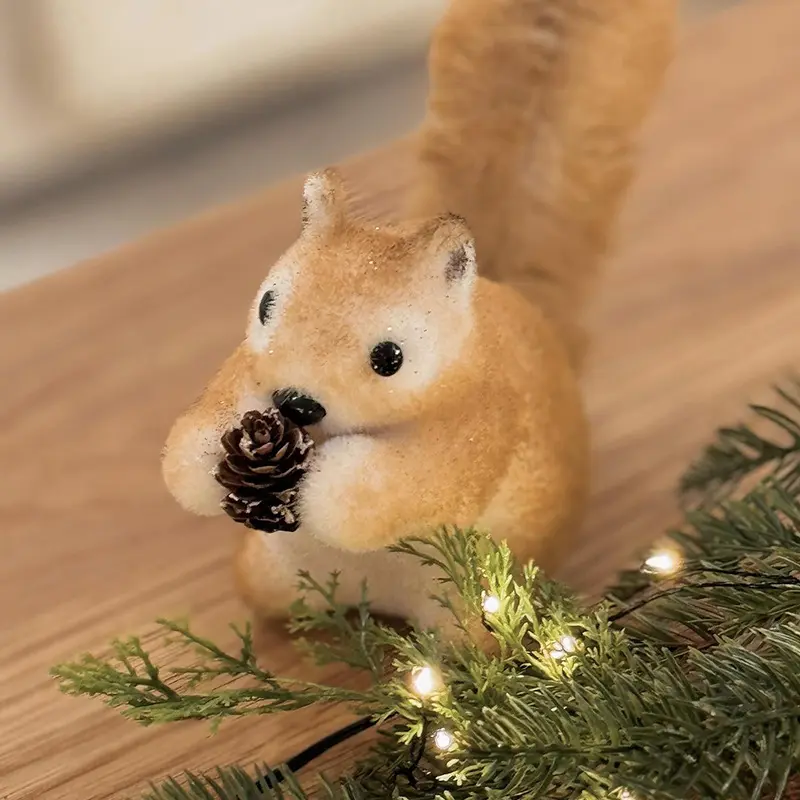 Christmas Decorations Squirrel Pendant Simulation Cute Squirrel Christmas Tree Creative Doll Doll Small Pendant