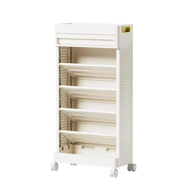 5 Layers Removable Bookshelf Office File Magazine Book Storage Rack Home Study Graffiti Storybook Clutter Organizer Shelf