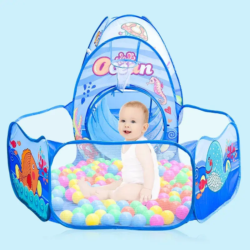 Children Ball Pool Baby Balloon Playpen Portable Kids Tent Ball Pit Crawling Tunnel Kid Playground Yard Room Pool Kids Gifts