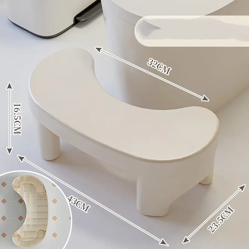 Toilet Stool Footstool Toilet Squatting Pit Artifact Plastic Thickened Feet on The Small Stool Children Non-slip Pad Footstool
