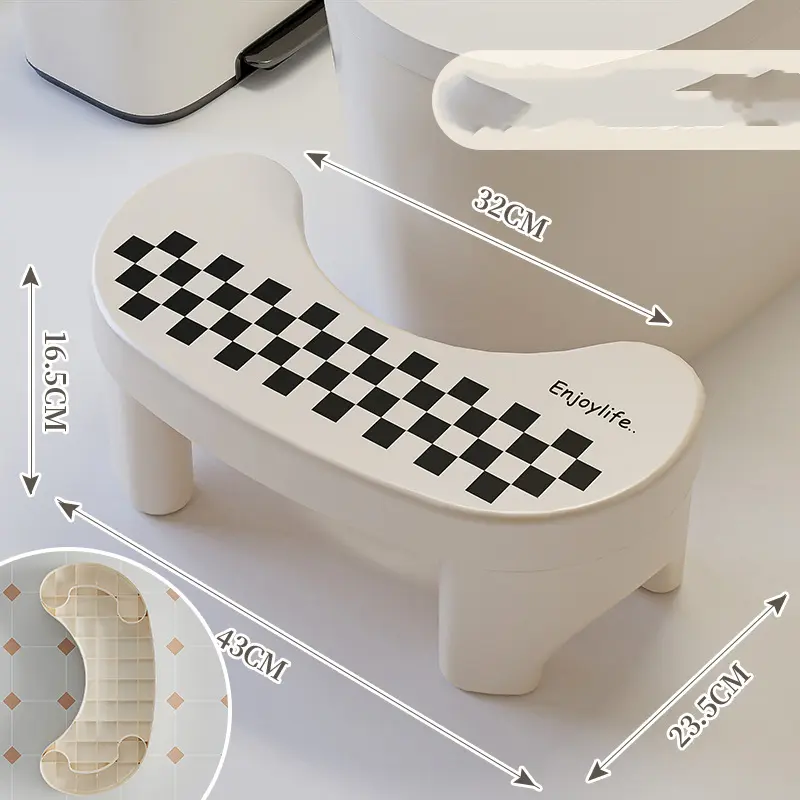 Toilet Stool Footstool Toilet Squatting Pit Artifact Plastic Thickened Feet on The Small Stool Children Non-slip Pad Footstool