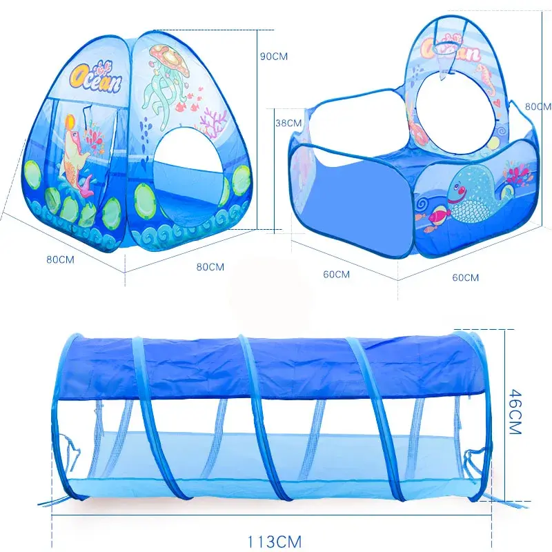 Children Ball Pool Baby Balloon Playpen Portable Kids Tent Ball Pit Crawling Tunnel Kid Playground Yard Room Pool Kids Gifts