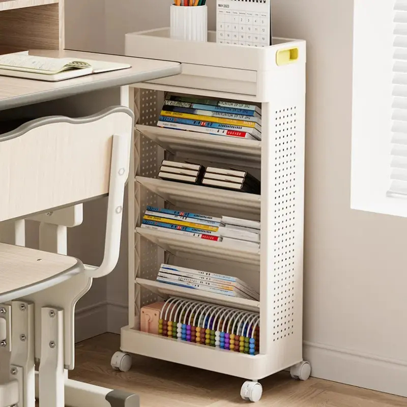 5 Layers Removable Bookshelf Office File Magazine Book Storage Rack Home Study Graffiti Storybook Clutter Organizer Shelf