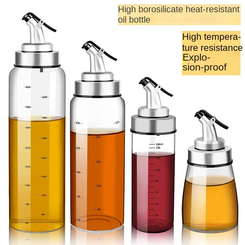 Cooking Seasoning Oil Bottle Sauce Bottle Glass Storage Bottles for Oil and Vinegar Oil Dispenser For Kitchen