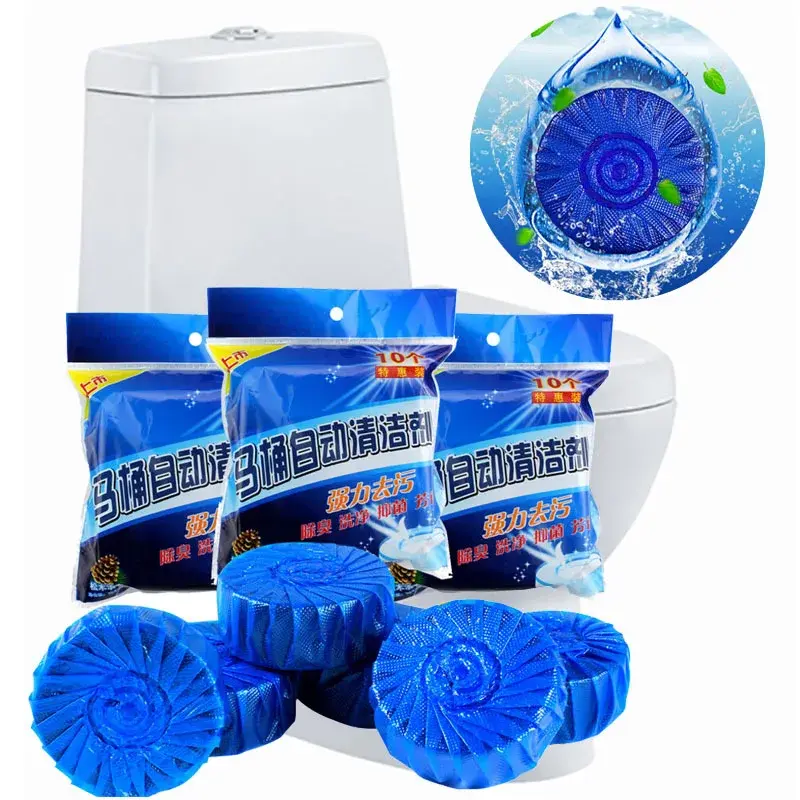 Automatic Flushing Blue Bubble Toilet Bowl Cleaner Bathroom Freshener Toilet Restroom WC Tablets Cleanning Flush Tool