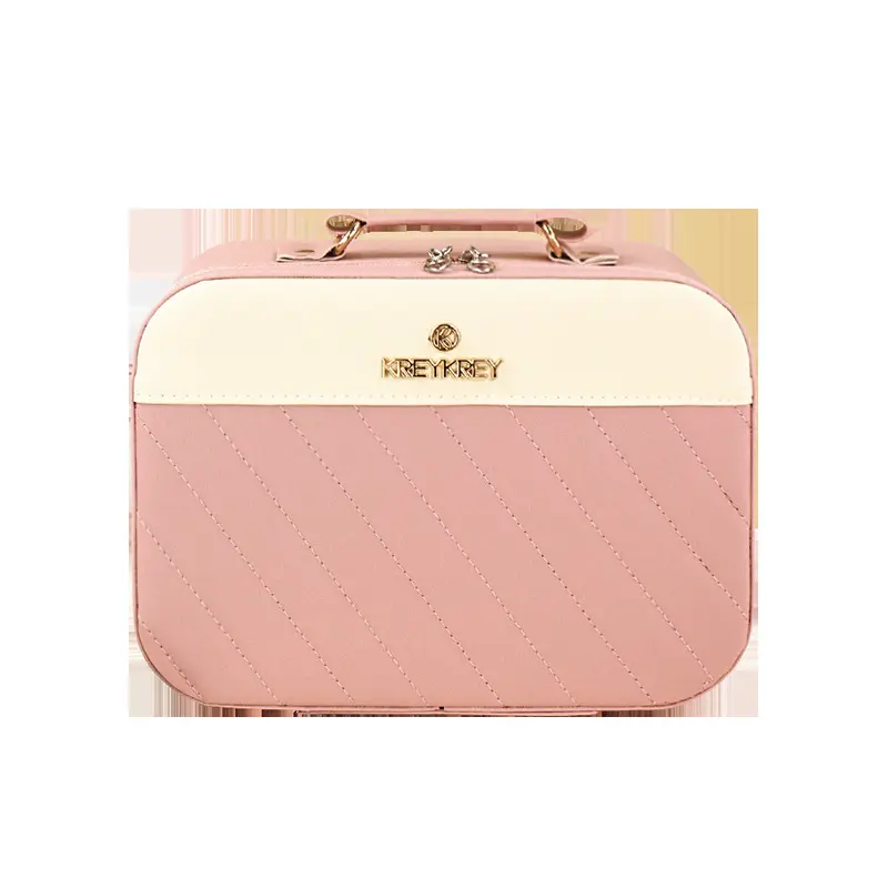 Large-capacity Handheld Makeup Box Leather Portable Travel Toiletries Organizer Waterproof Wash Bathing Cosmetic Bag Female Bags