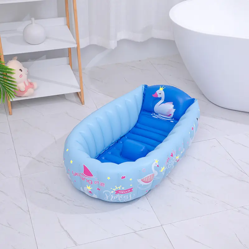 Baby Inflatable Bathtub Thickened Insulated Baby Bath Tub Large Size Can Sit and Lie Comfortably Baby Foldable Easy to Carry