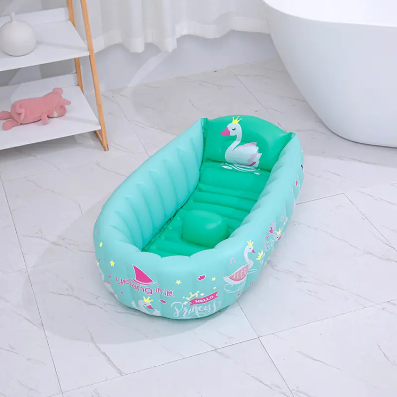 Baby Inflatable Bathtub Thickened Insulated Baby Bath Tub Large Size Can Sit and Lie Comfortably Baby Foldable Easy to Carry