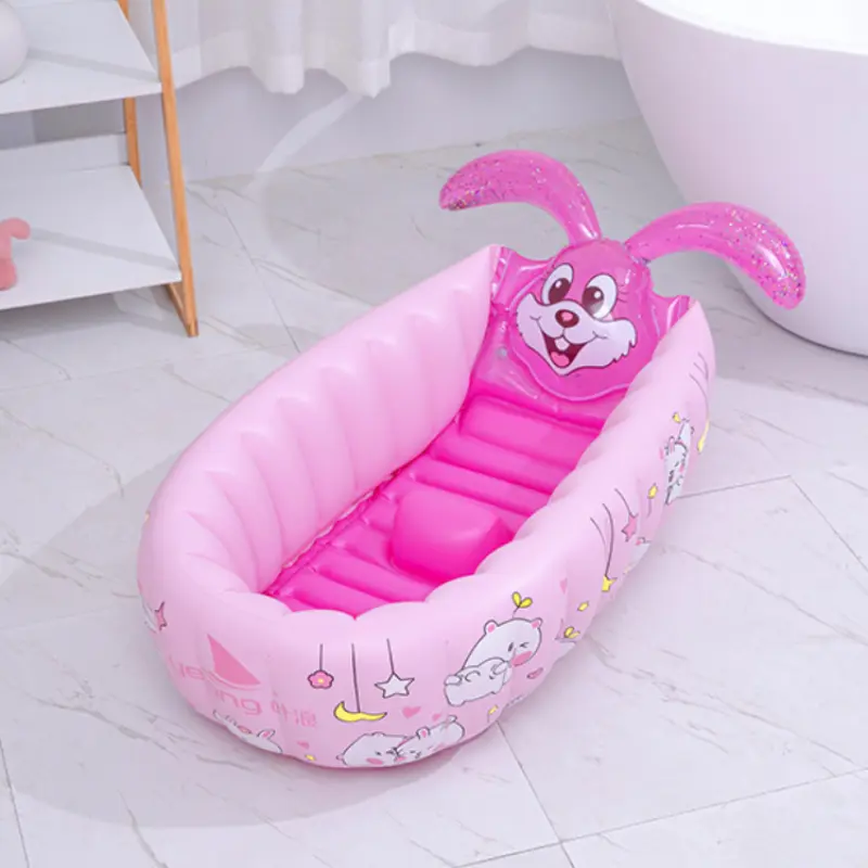 Baby Inflatable Bathtub Thickened Insulated Baby Bath Tub Large Size Can Sit and Lie Comfortably Baby Foldable Easy to Carry