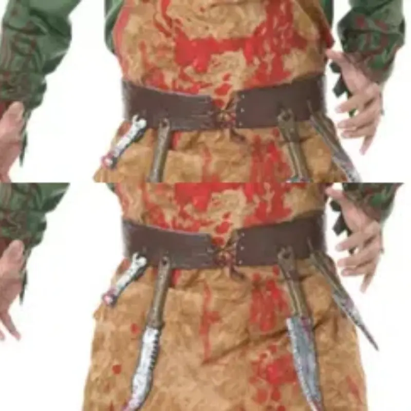 costumes Halloween scary costumes bloodstained butcher costumes European and American chef cosplay costumes men's bloodstained